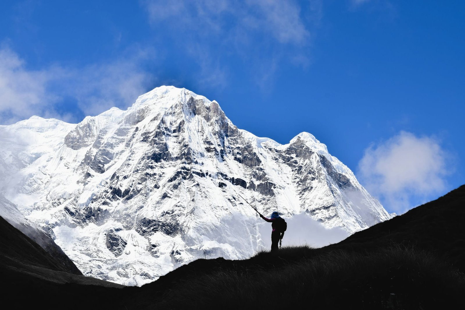 Stunning Views of Distant Annapurna Peak