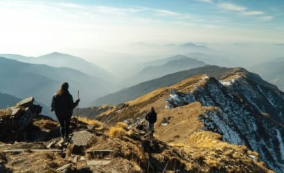 Pikey Peak Trek - A person climbing the peak