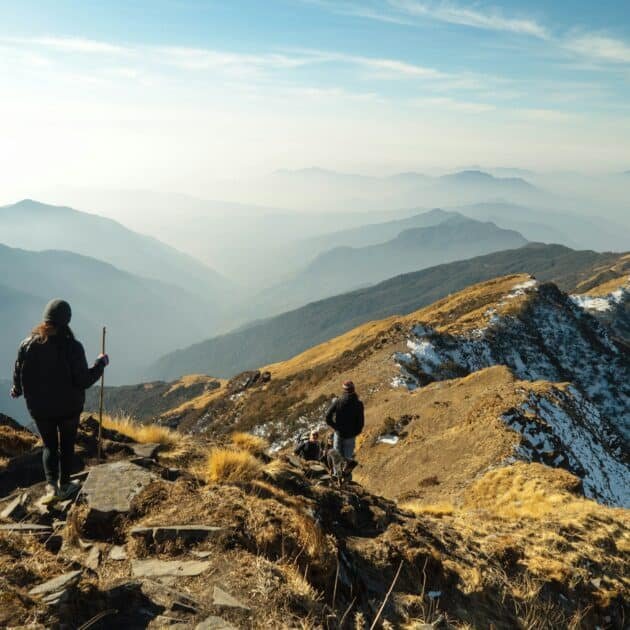 Pikey Peak Trek - A person climbing the peak