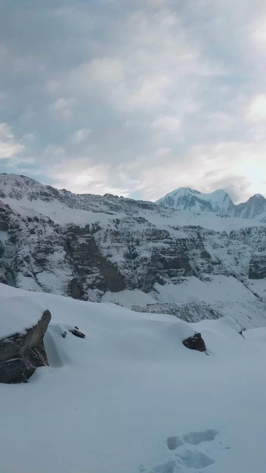 Beautiful Mountain Snow Surface