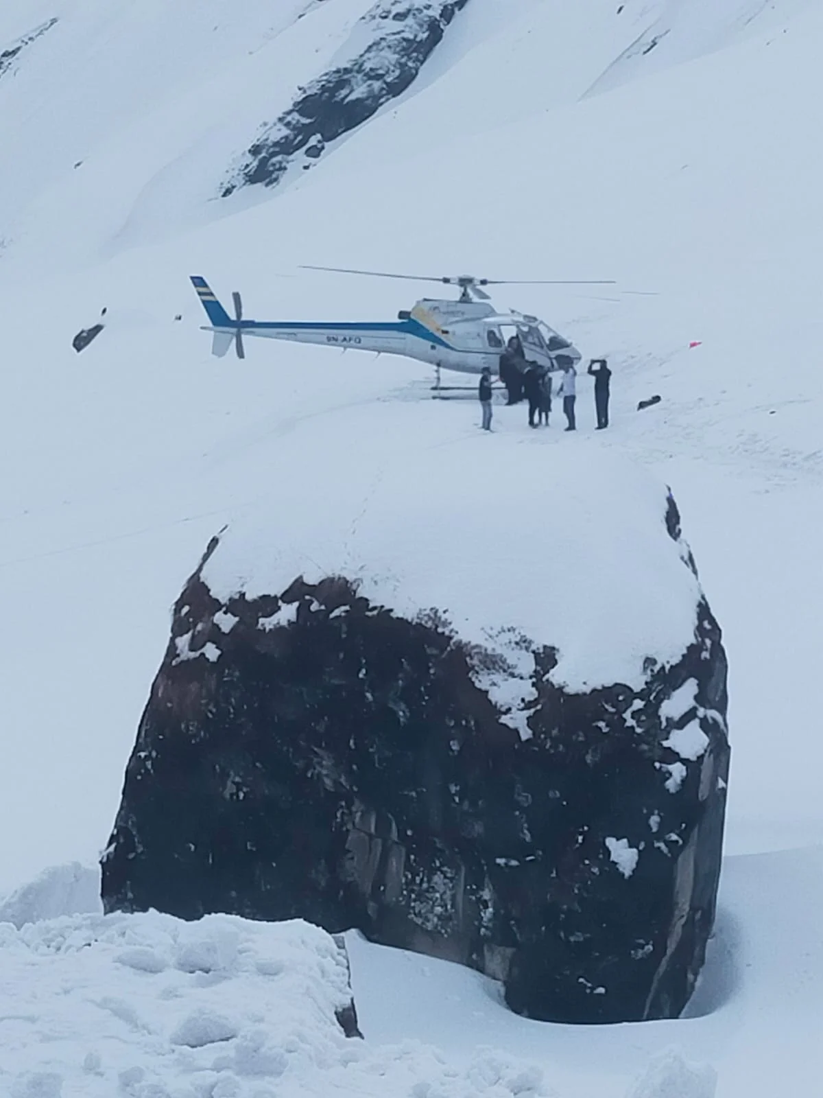 Helicopter in Himalaya